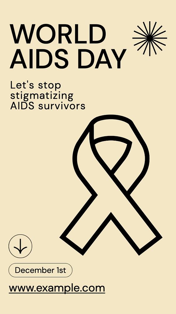 World AIDS day Facebook story template