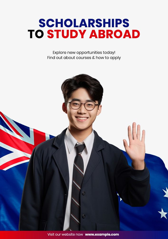 Study abroad poster template