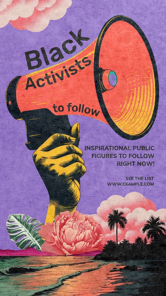 Black activists to follow Instagram story template