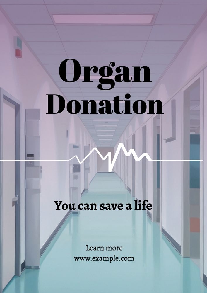 Organ donation poster template