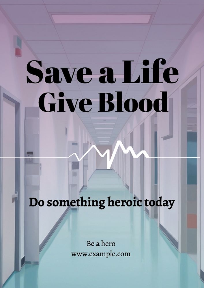 Blood donation poster template