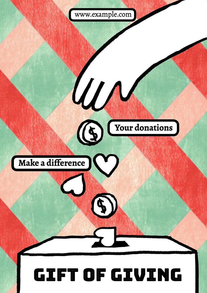 Donation poster template