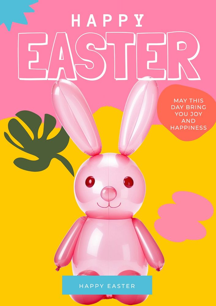 Happy Easter poster template