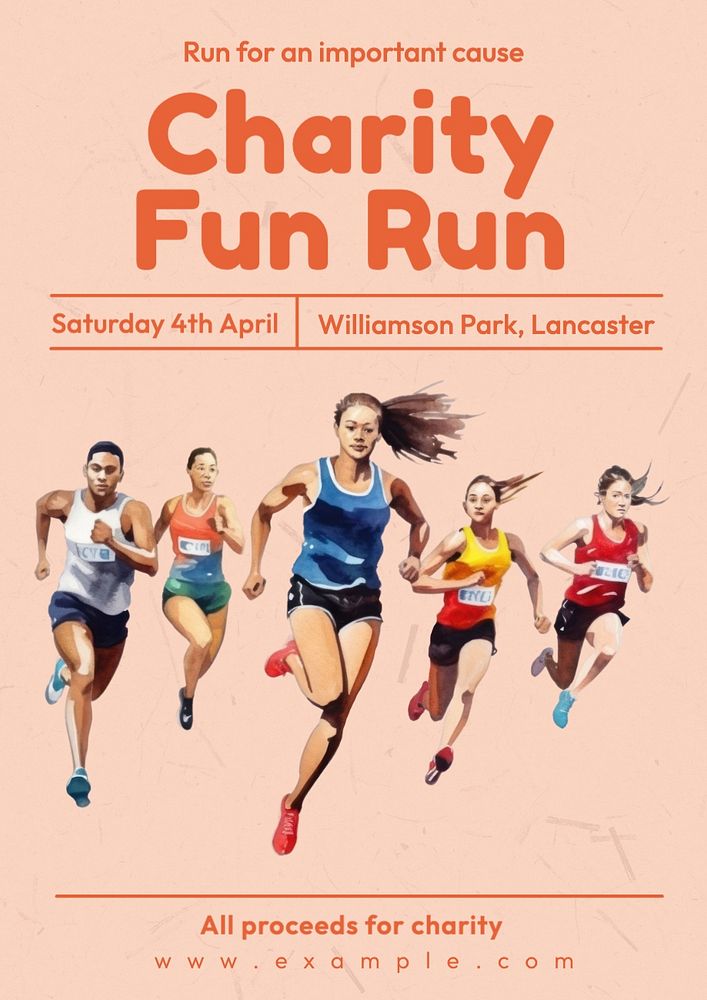 Charity Run Poster Template Premium Editable Template Rawpixel