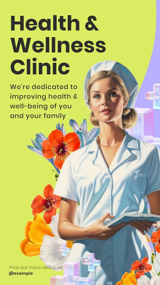 Health & wellness clinic Instagram story template