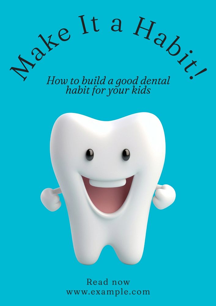 Dental habit poster template