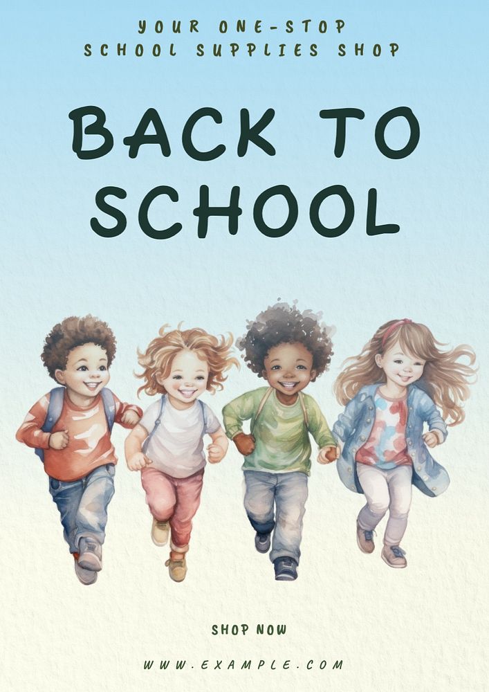 Back to school poster template