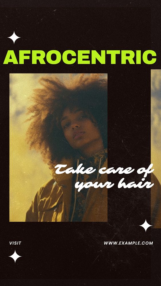 African hair Instagram story template