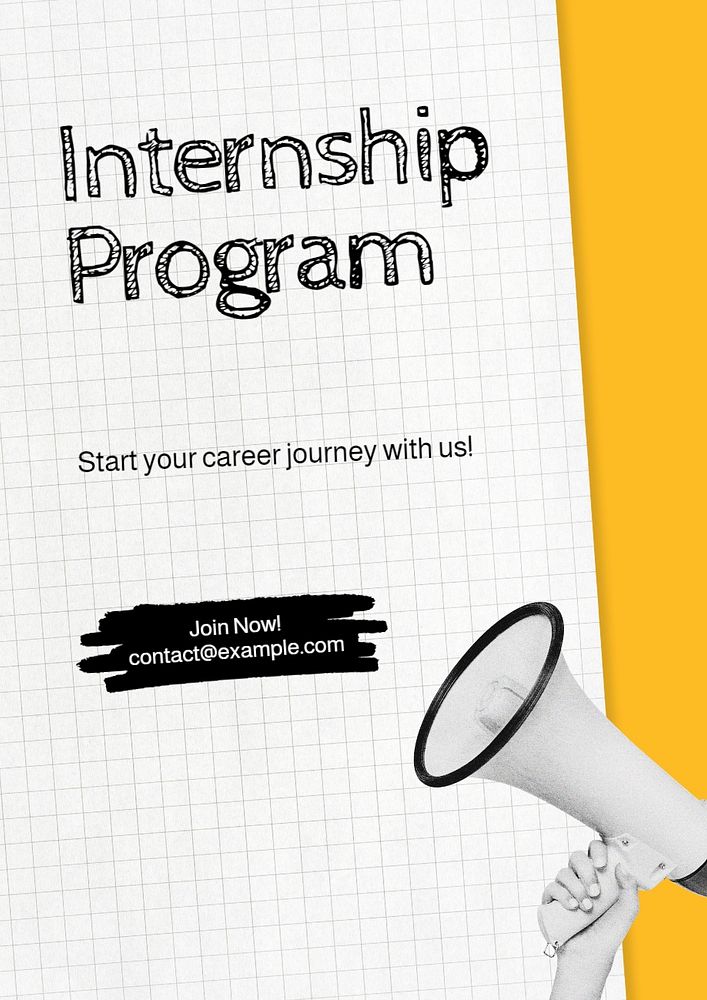 Internship program poster template