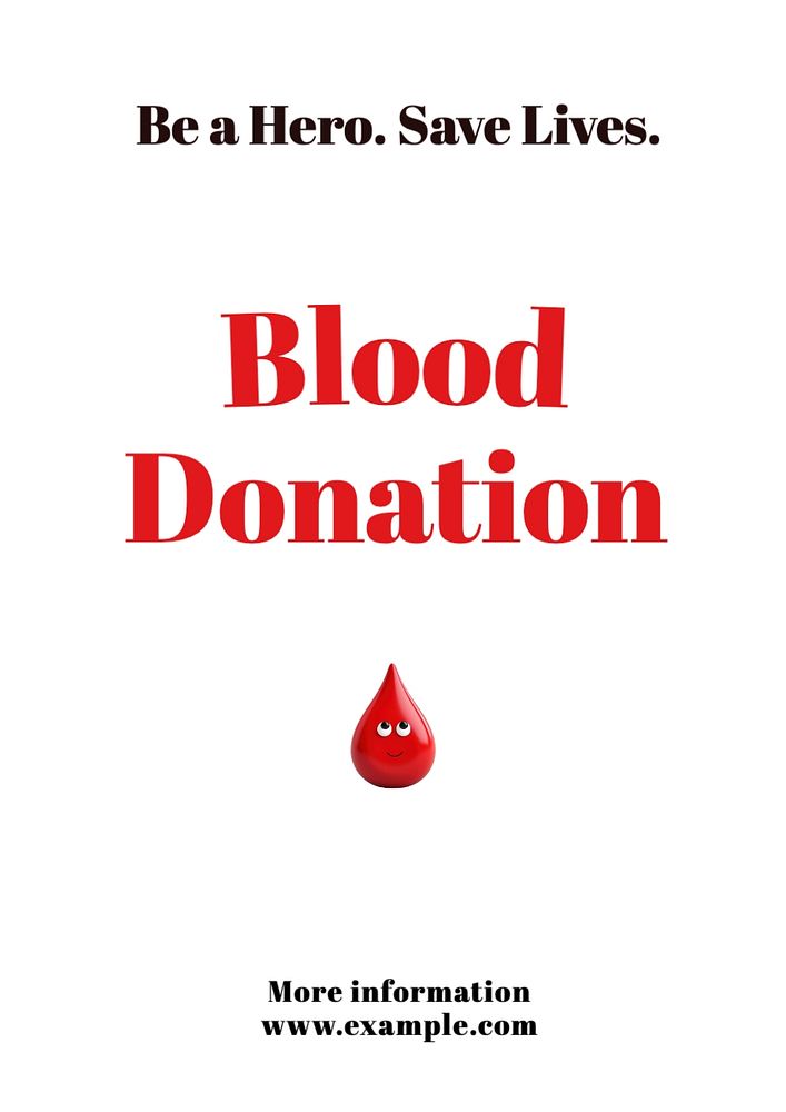 Blood donation poster template