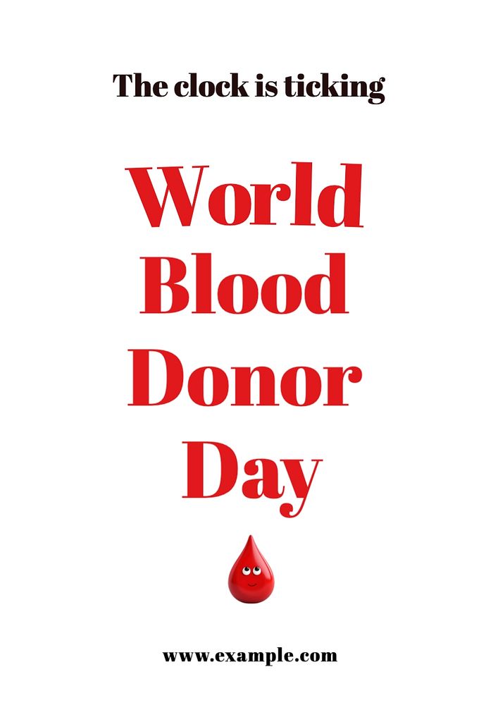 Blood donor day poster template