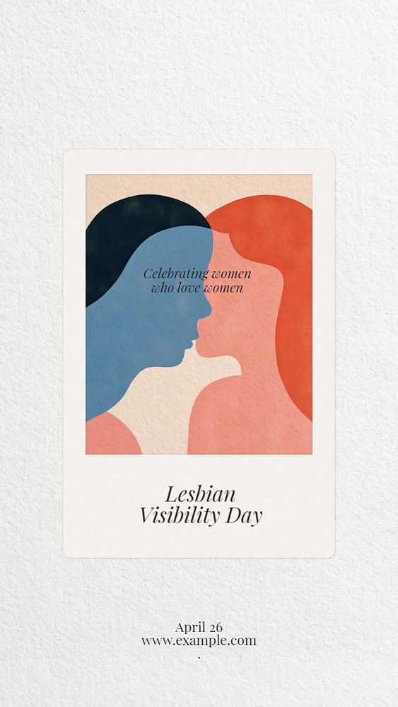 Lesbian visibility day Instagram story template