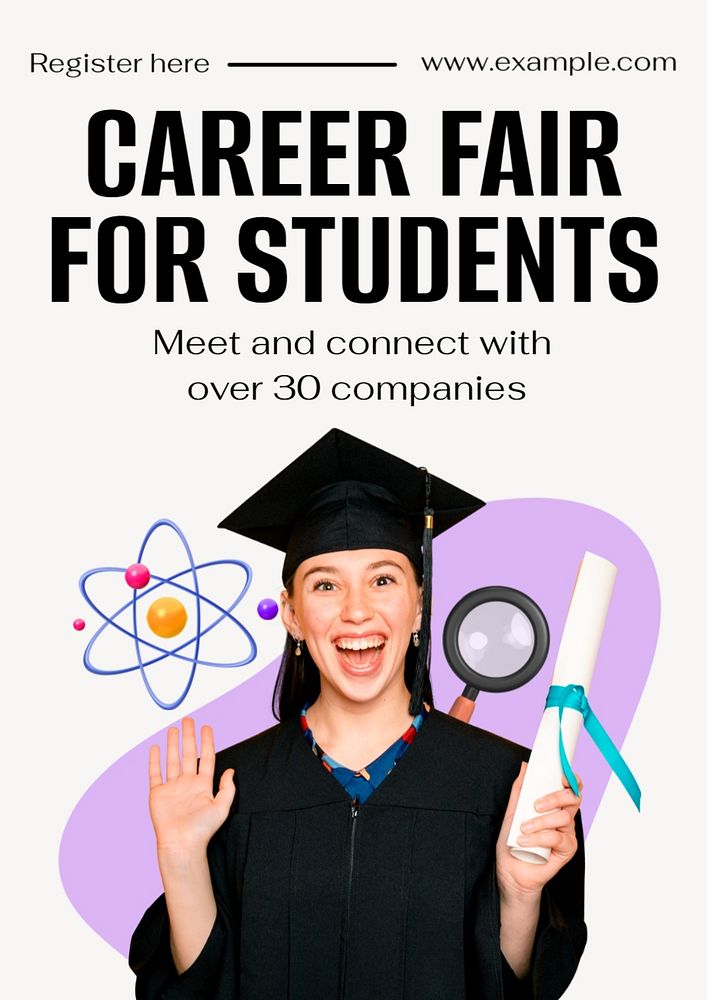 Career fair poster template