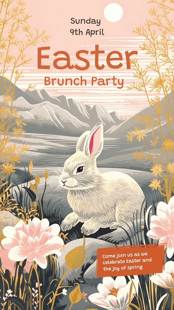 Easter brunch Instagram story template