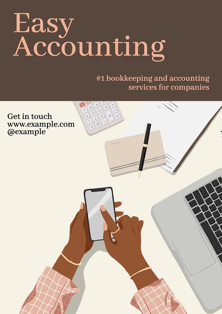 Easy accounting poster template