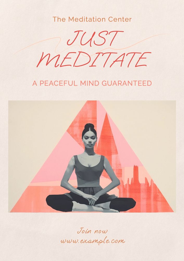 Just meditate poster template