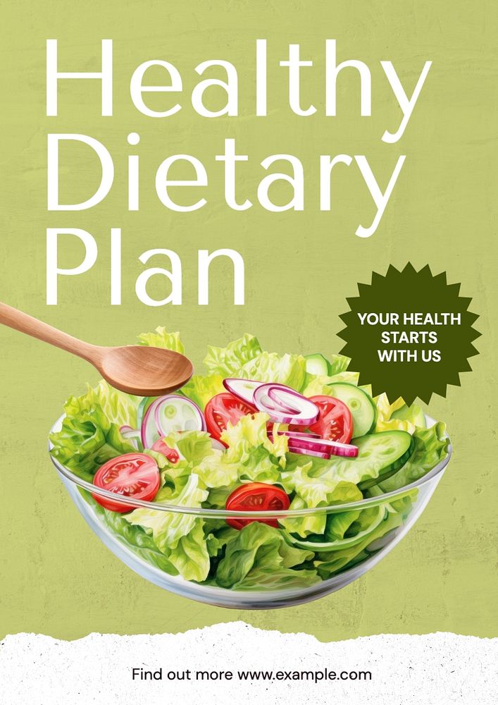 Health dietary plan poster template