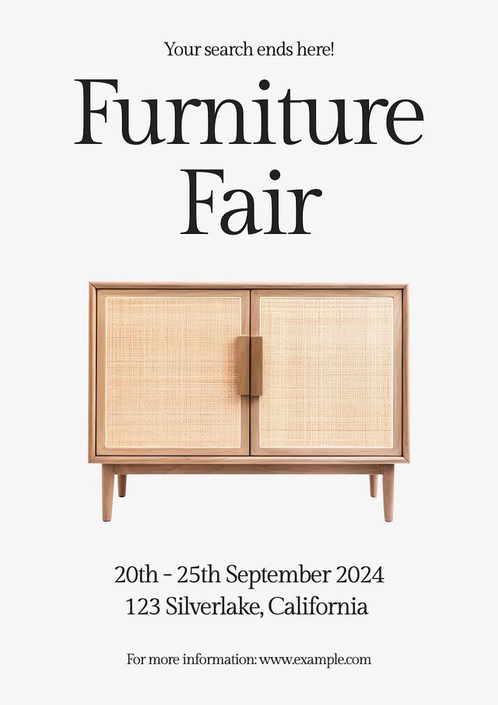 Furniture fair poster template