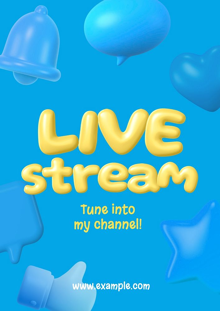 Live stream poster template