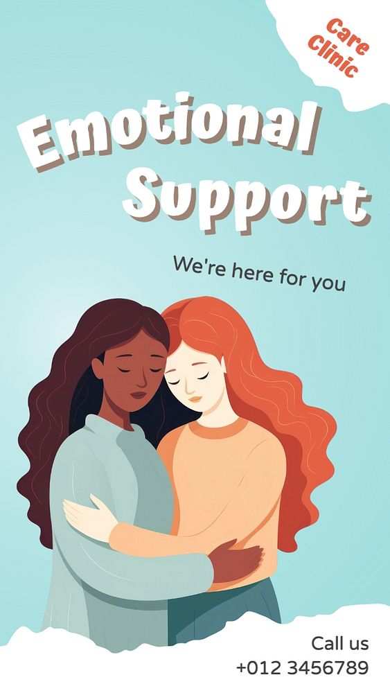 Emotional support Facebook story template