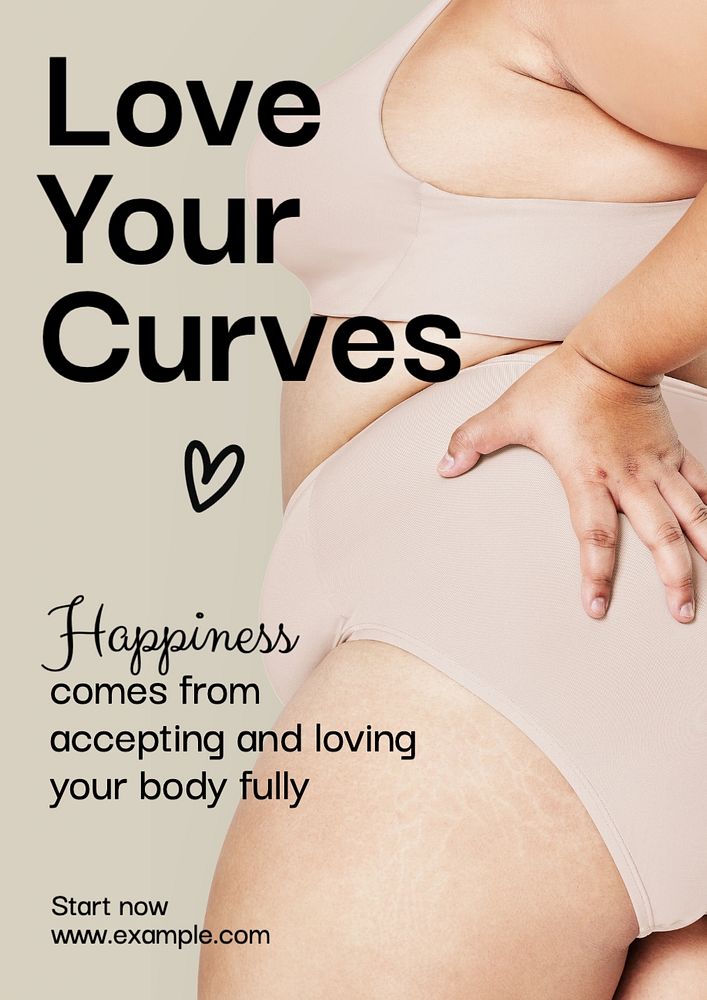 Love your curves poster template