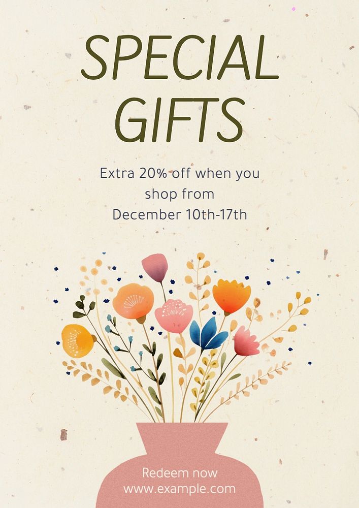 Special gifts poster template