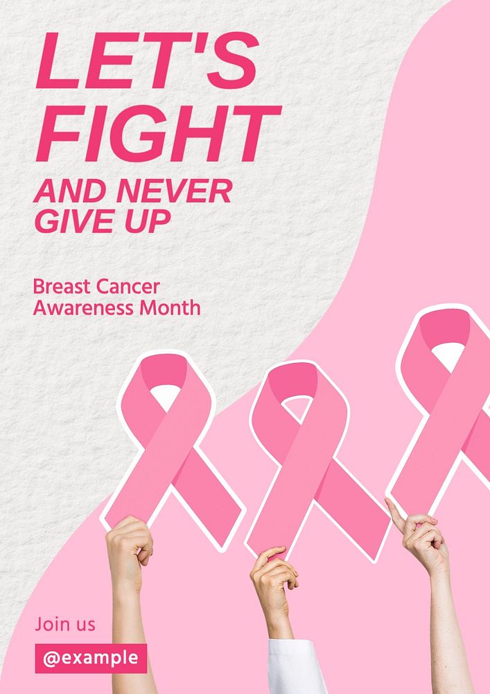 breast cancer poster template