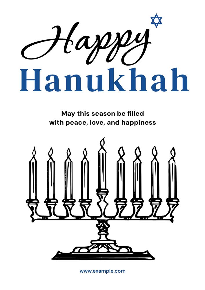 Happy Hanukkah poster template