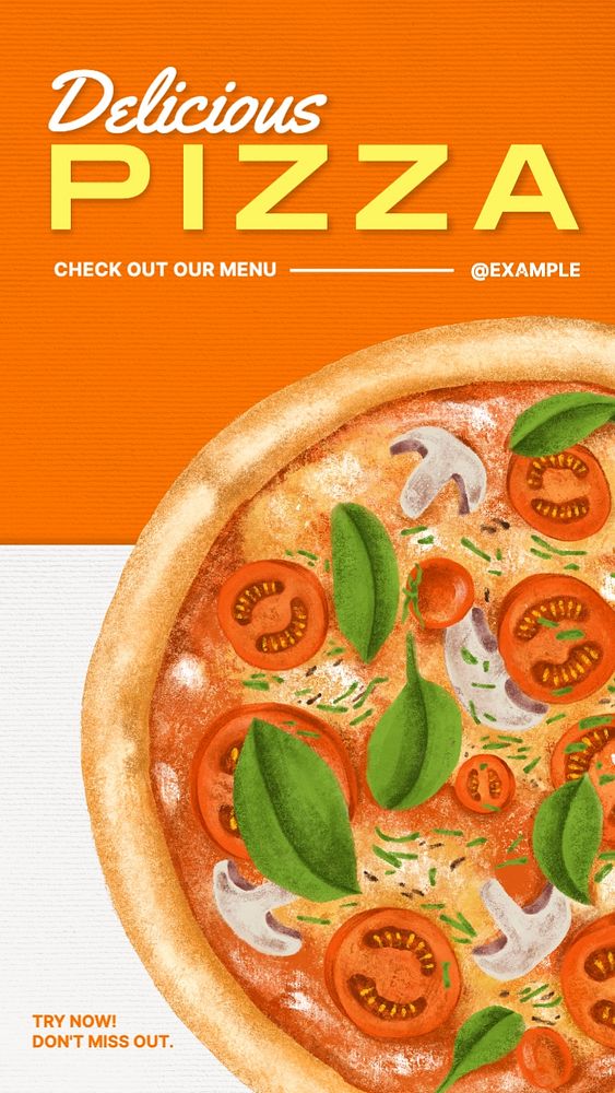 Pizza & restaurant Facebook story template