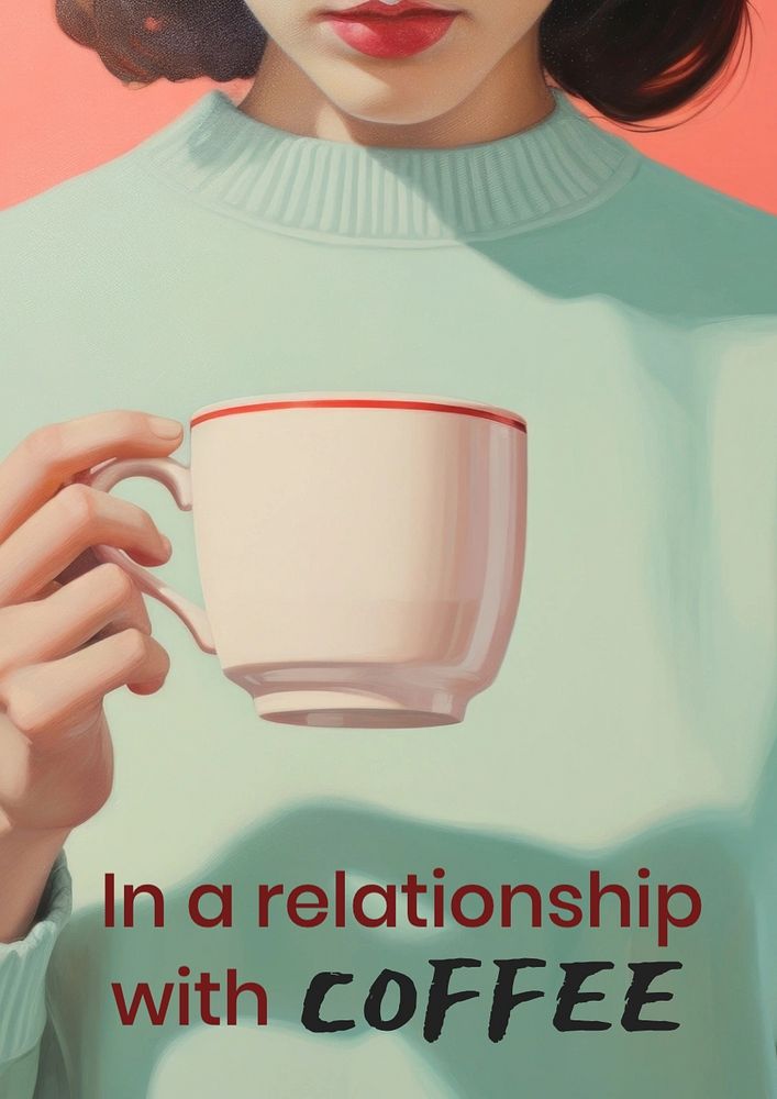 Coffee relationship poster template