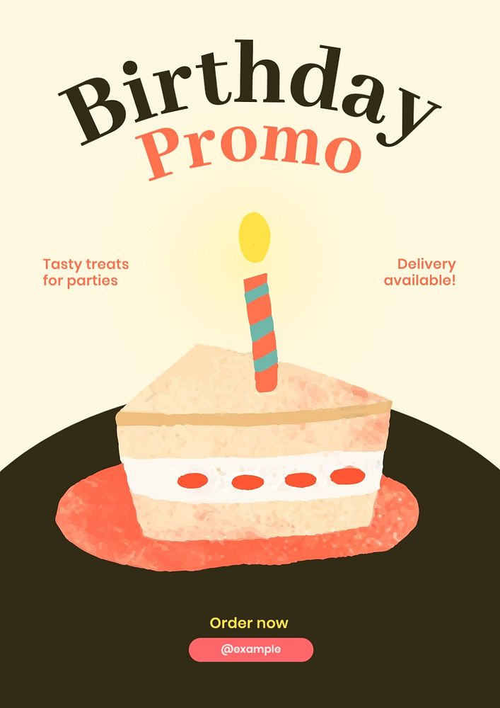 Birthday promo poster template