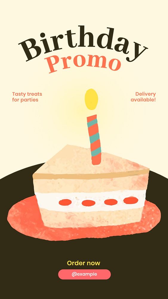 Birthday promo Facebook story template