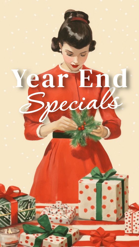 Year end specials Facebook story template