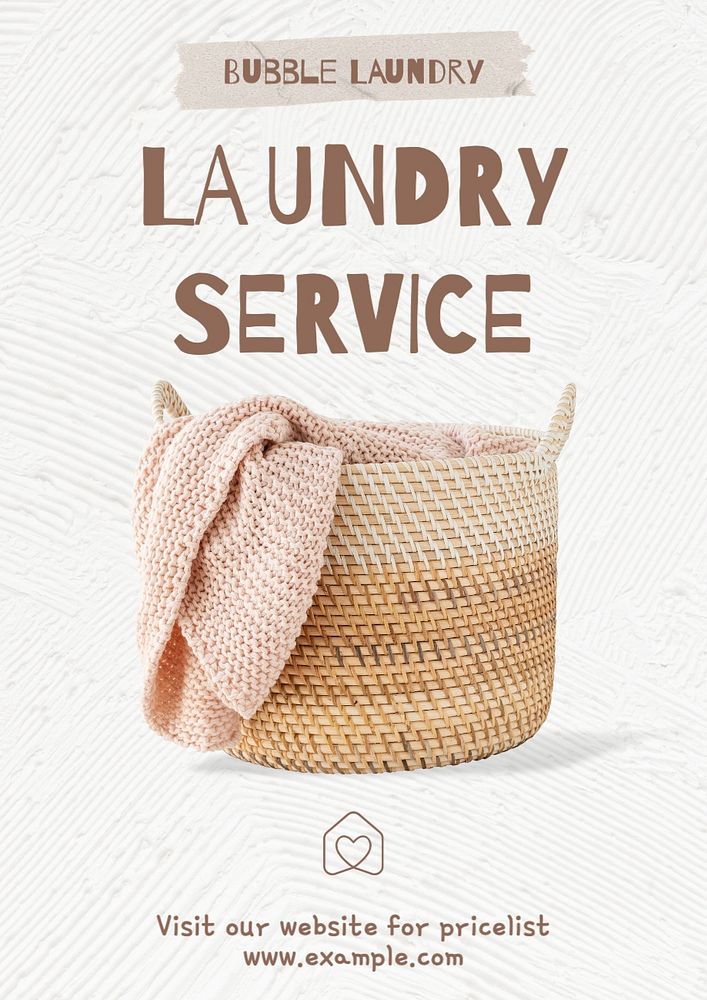 Laundry service poster template