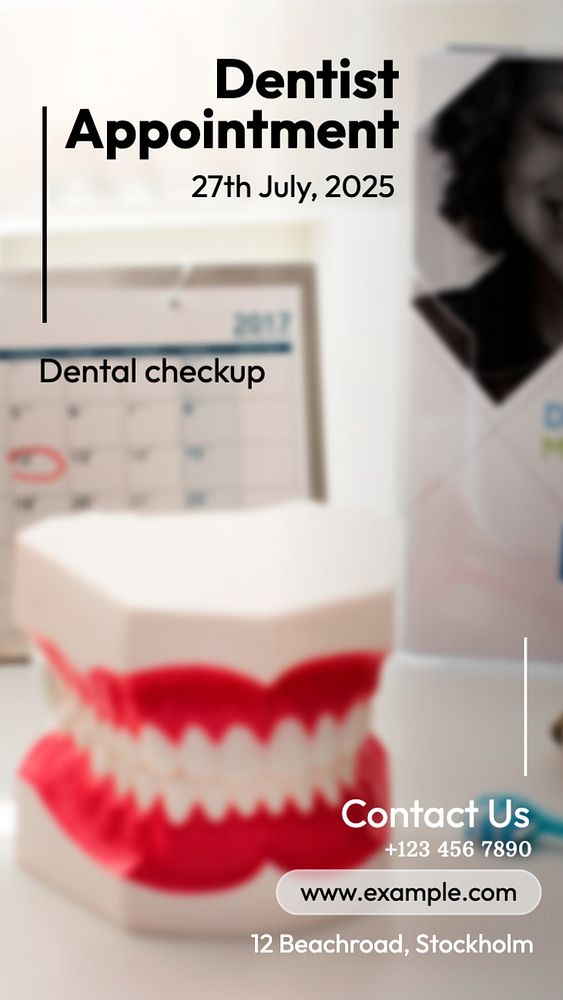 Dentist appointment Facebook story template