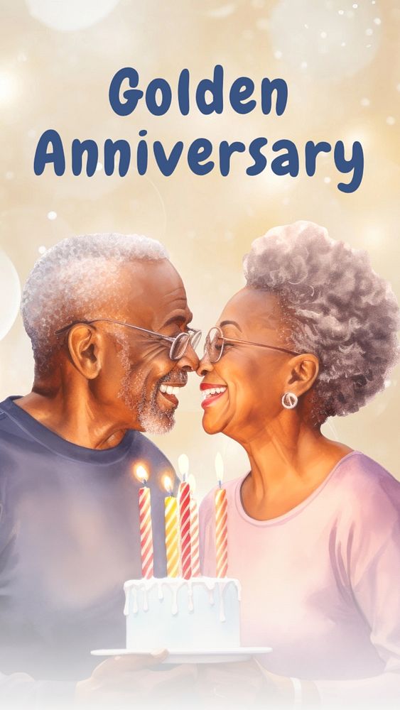 Golden anniversary Facebook story template