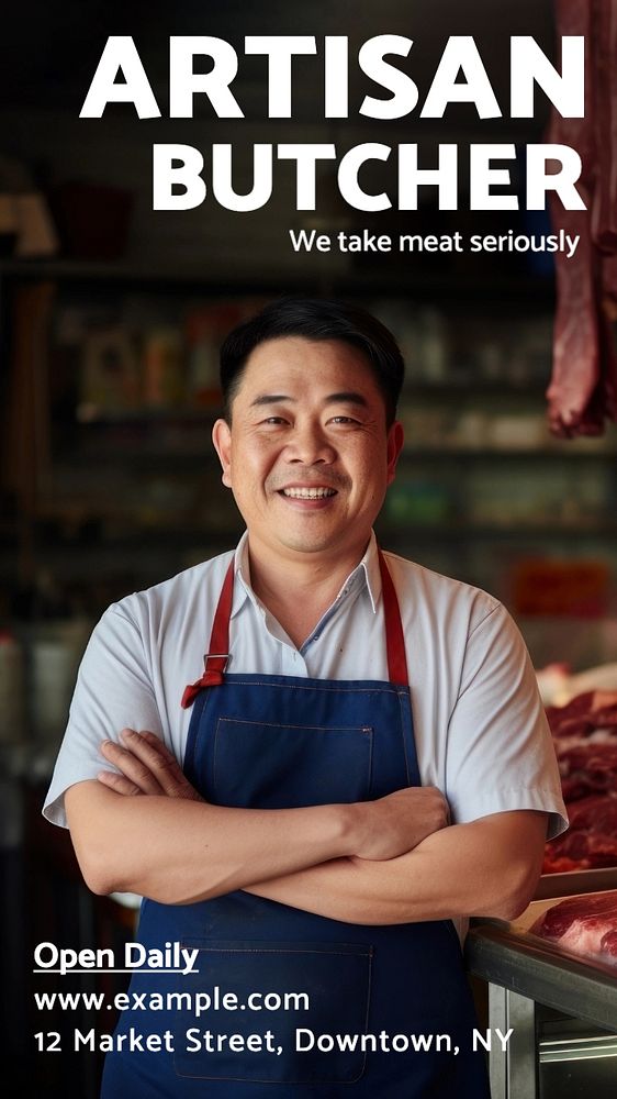 Artisan butcher Facebook story template