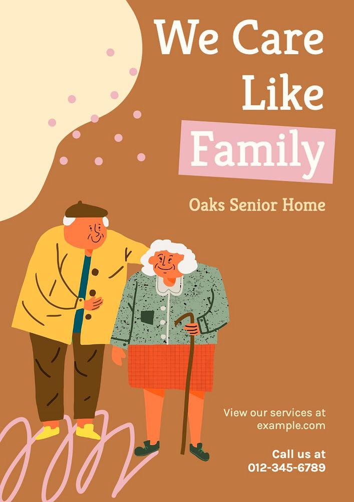 Senior home poster template