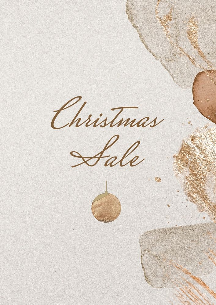 Christmas sale poster template