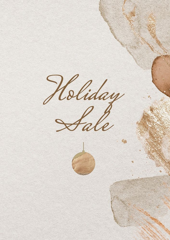 Holiday sale poster template