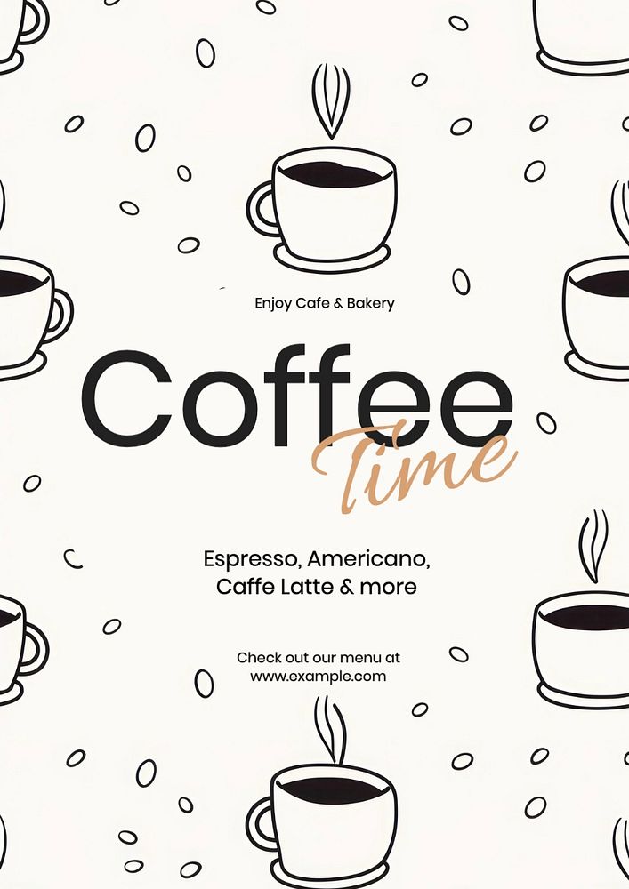 Coffee time poster template