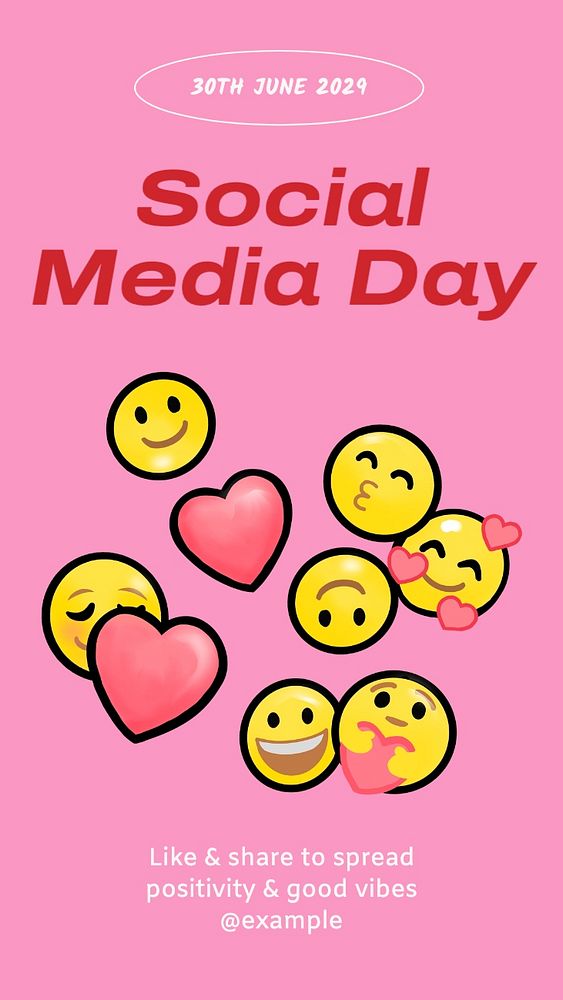 Social media day Facebook story template