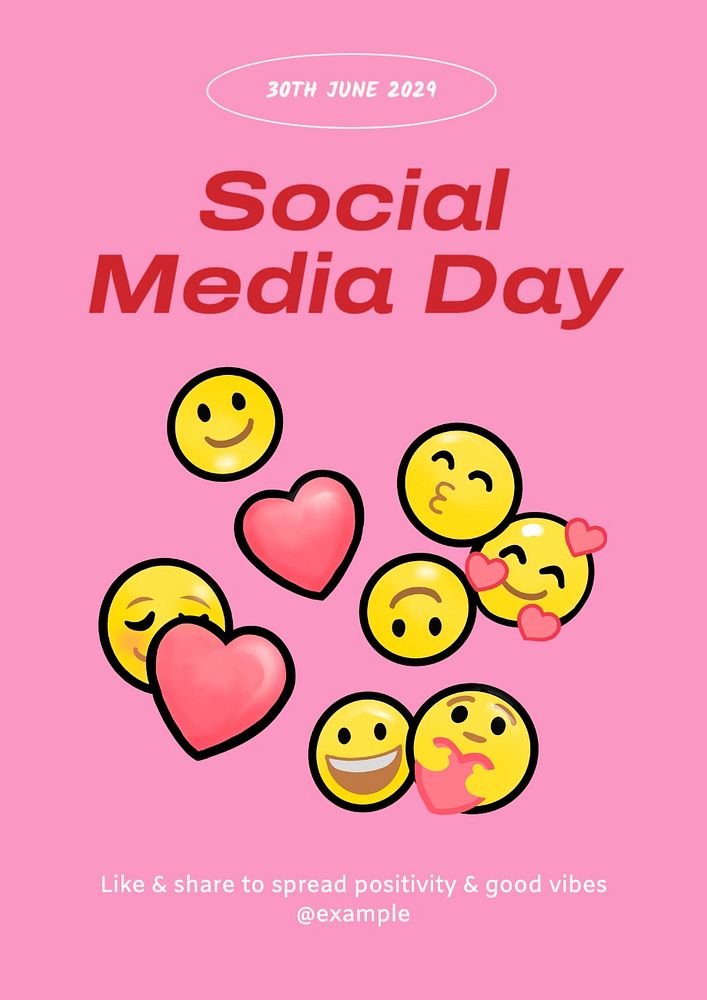 Social media day poster template