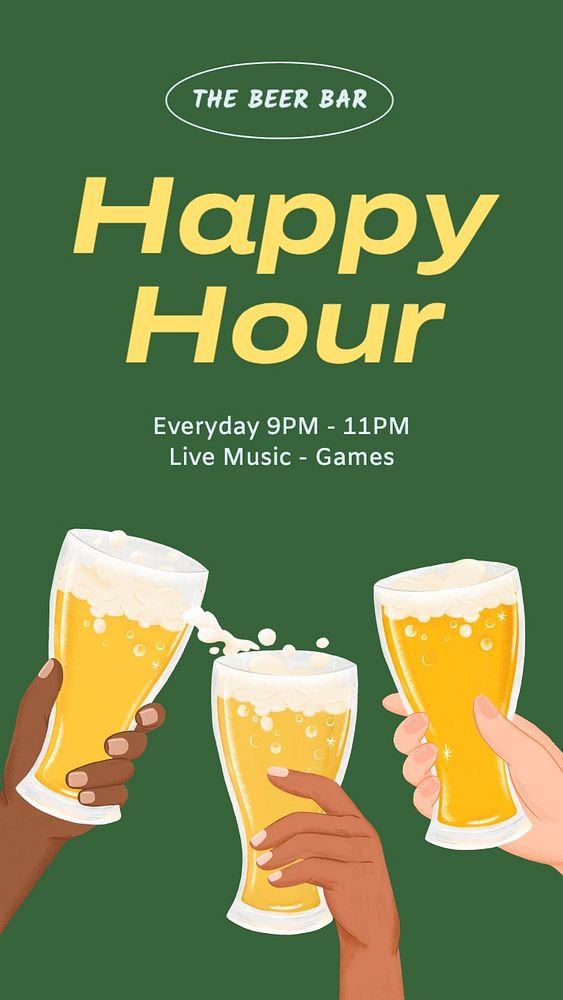 Happy hour Facebook story template