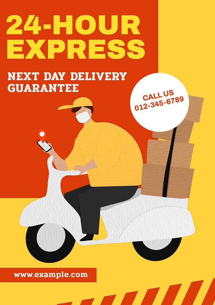 Express delivery poster template