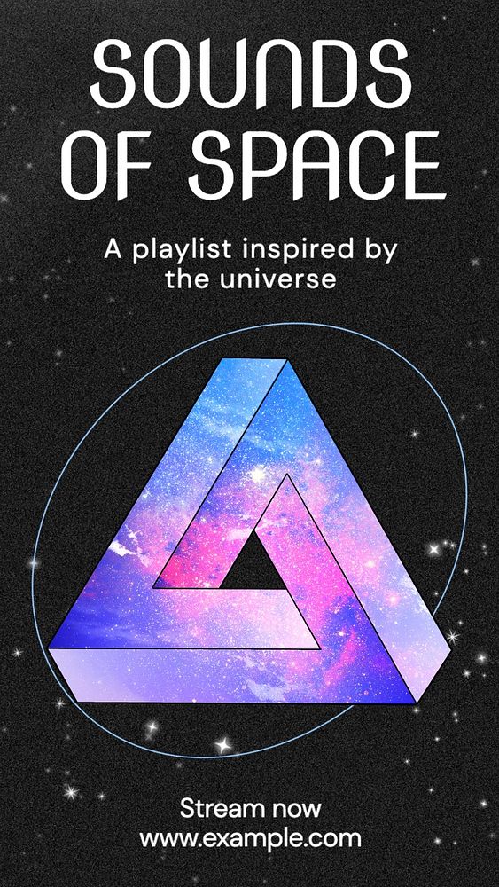 Space playlist Facebook story template