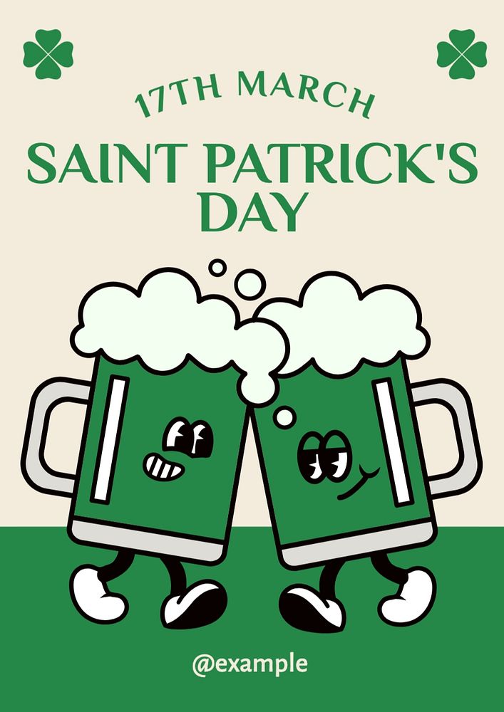 St. Patrick's Day poster template