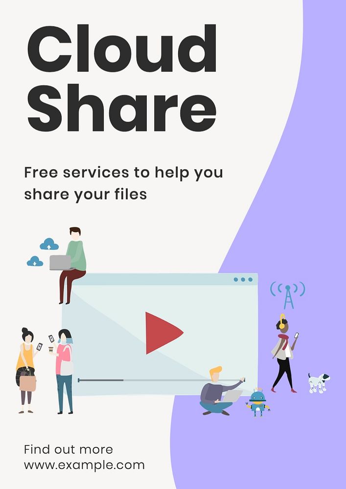 Cloud share poster template