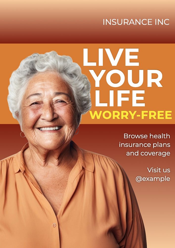 Health insurance poster template