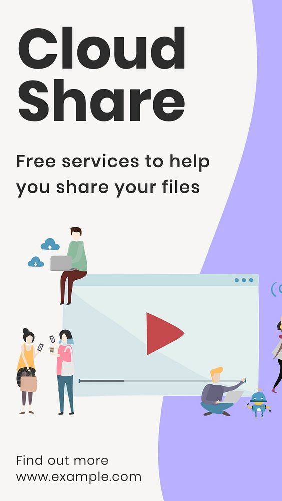 Cloud share Facebook story template